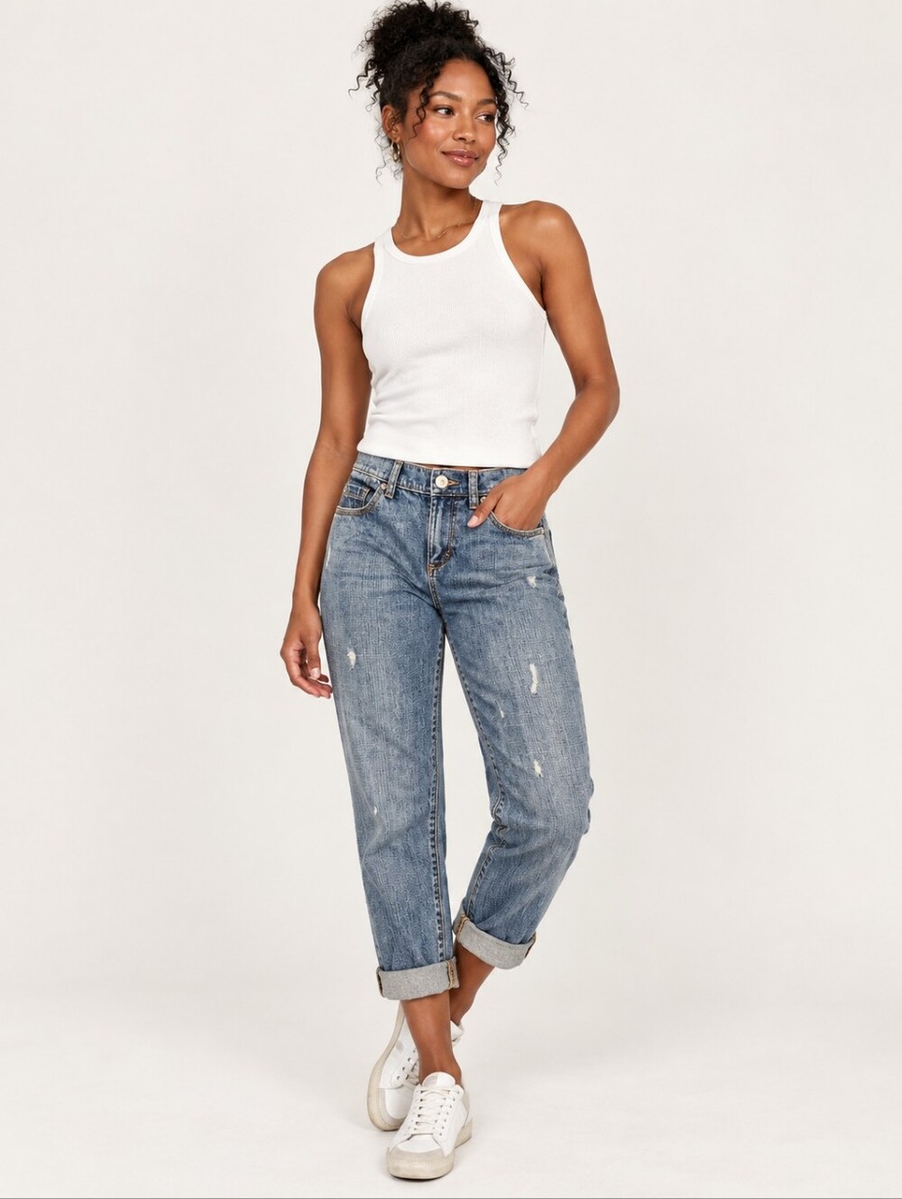 ❤ LOFT Y2K DISTRESSED BOYFRIEND JEANS, 2P (26 PETITE)